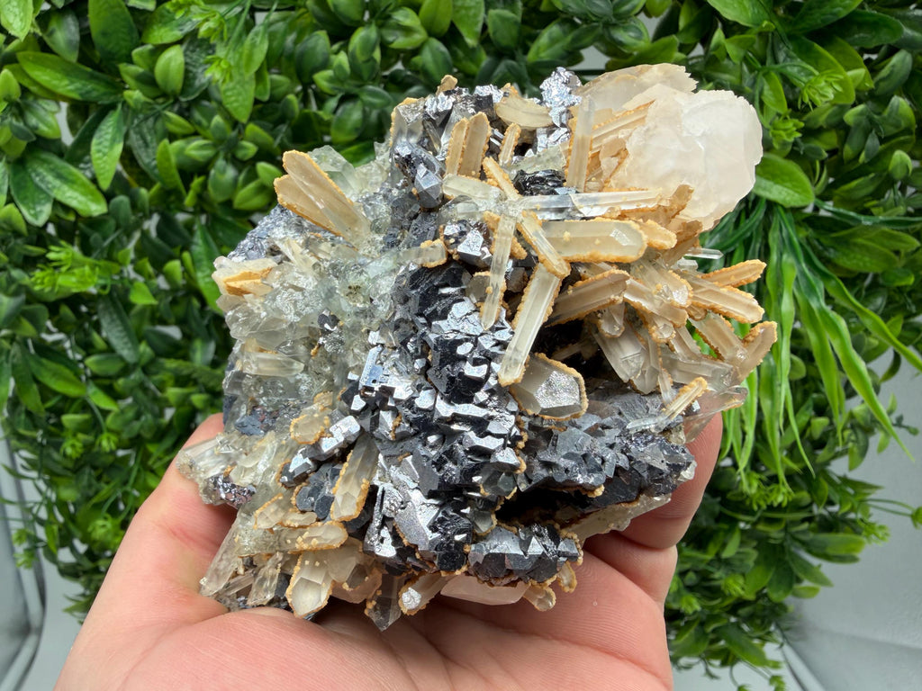 Galena Sphalerite Quartz Calcite Mineral Specimen: Krushev Dol Mine, Bulgaria