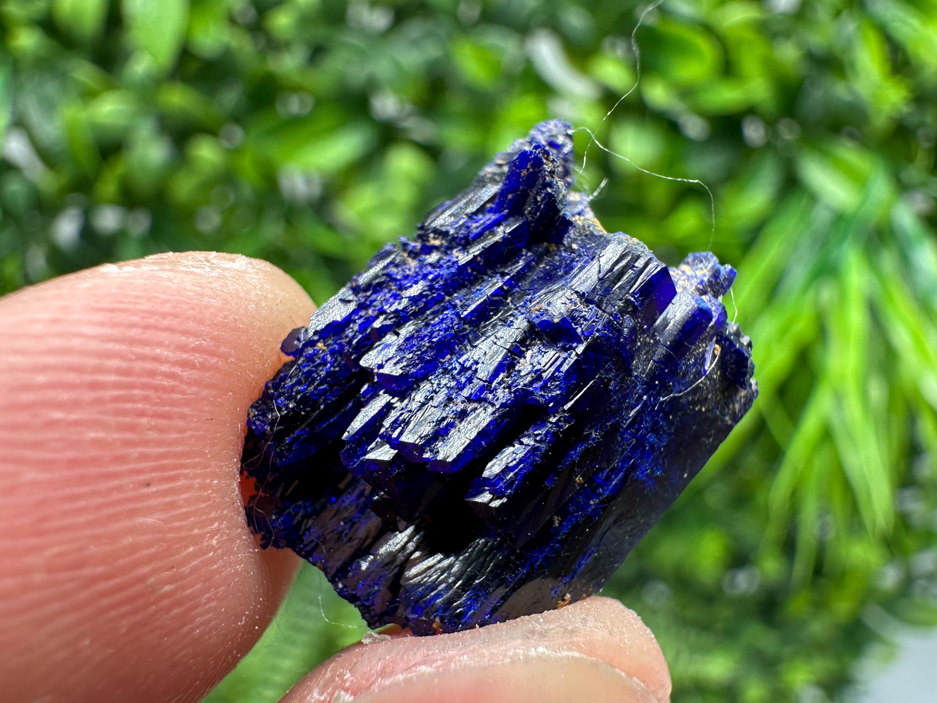 Crystallized Azurite-Kerrouchen,Morocco-Blue Azurite Specimen-High Quality Blue Azurite-Azurite Mineral Specimen, gemmy,lustrous of Azurite