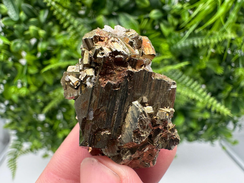Rainbow Pyrite Cluster: Bulgarian Mineral Specimen, Home Decor Gift