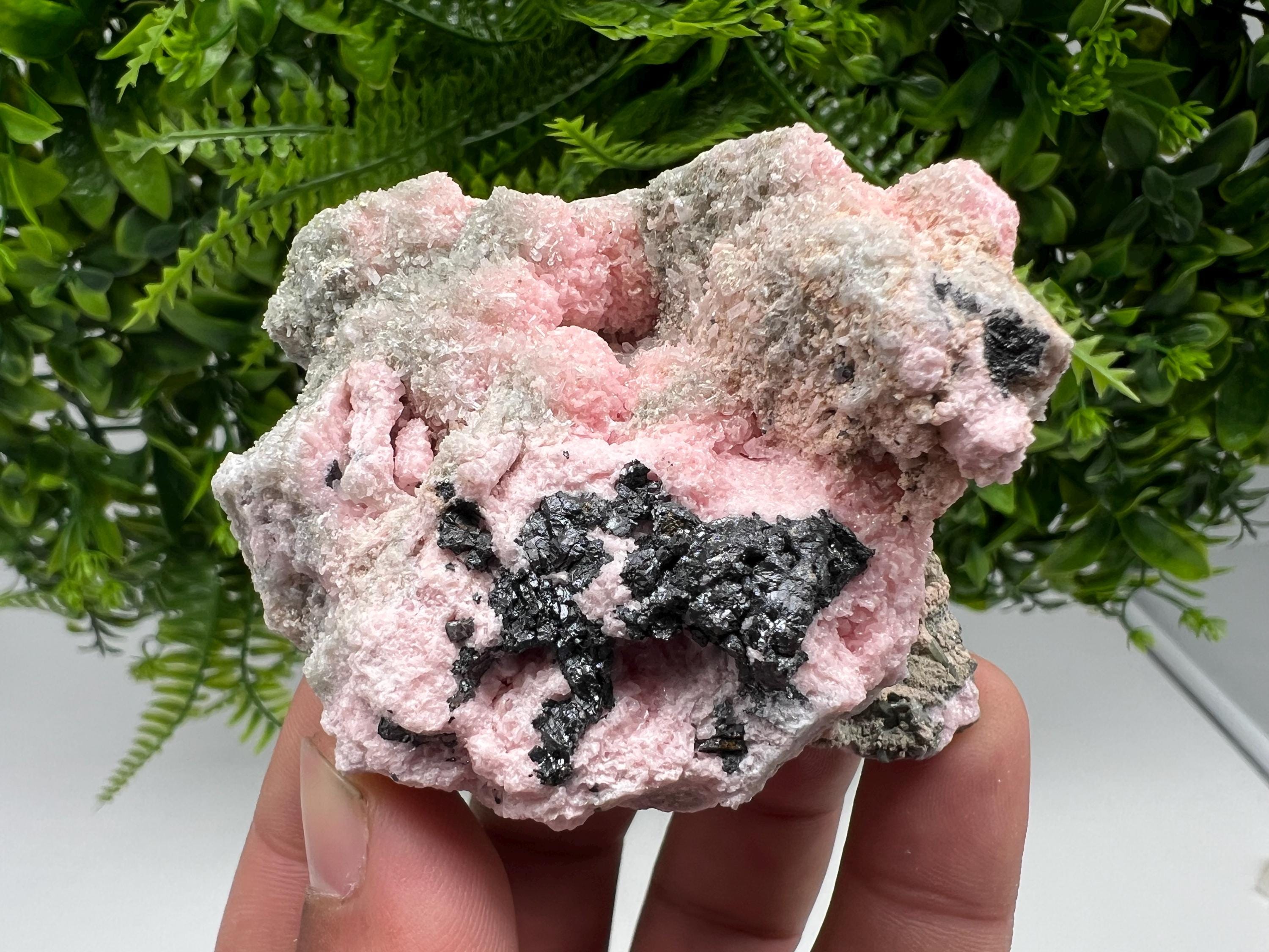 RARE Rhodochrosite with Calcite, Starnica Mine, Bulgaria
