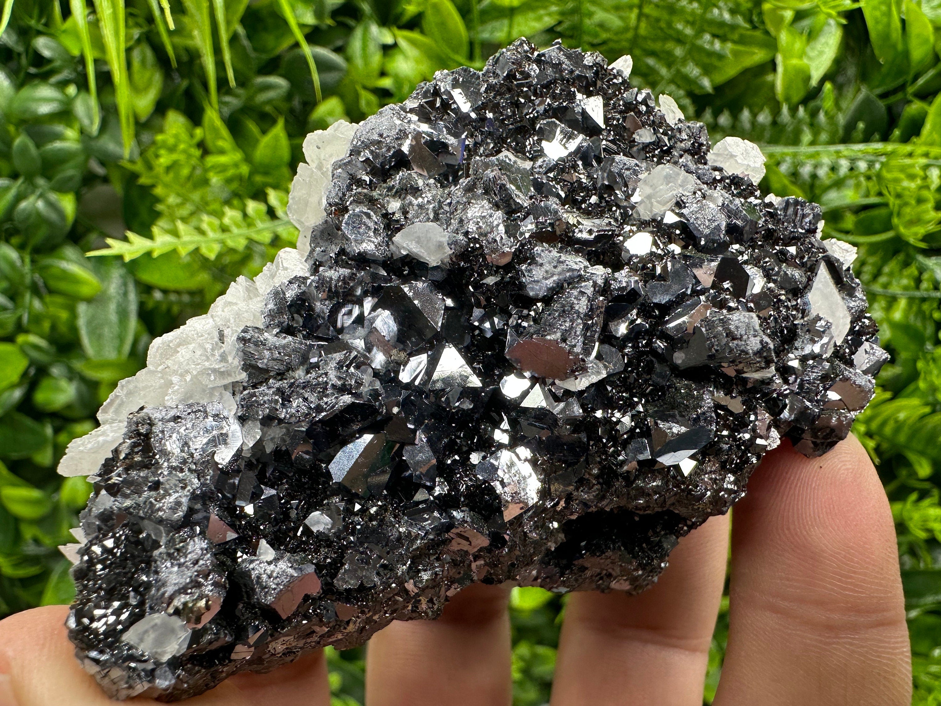 Galena Sphalerite Calcite Cluster: Borieva Mine, Bulgaria