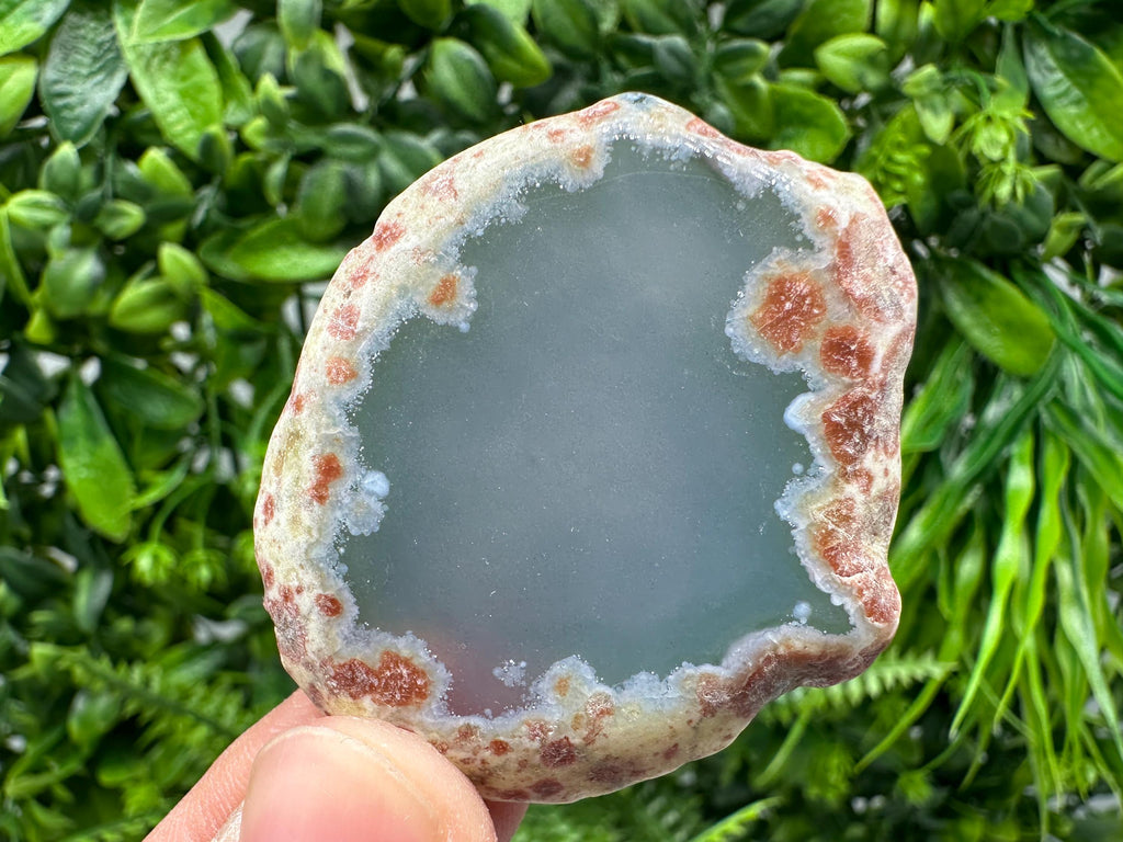 Small Agate Slice: Polished Quartz Crystal Coaster - Spiritual Healing Stone
