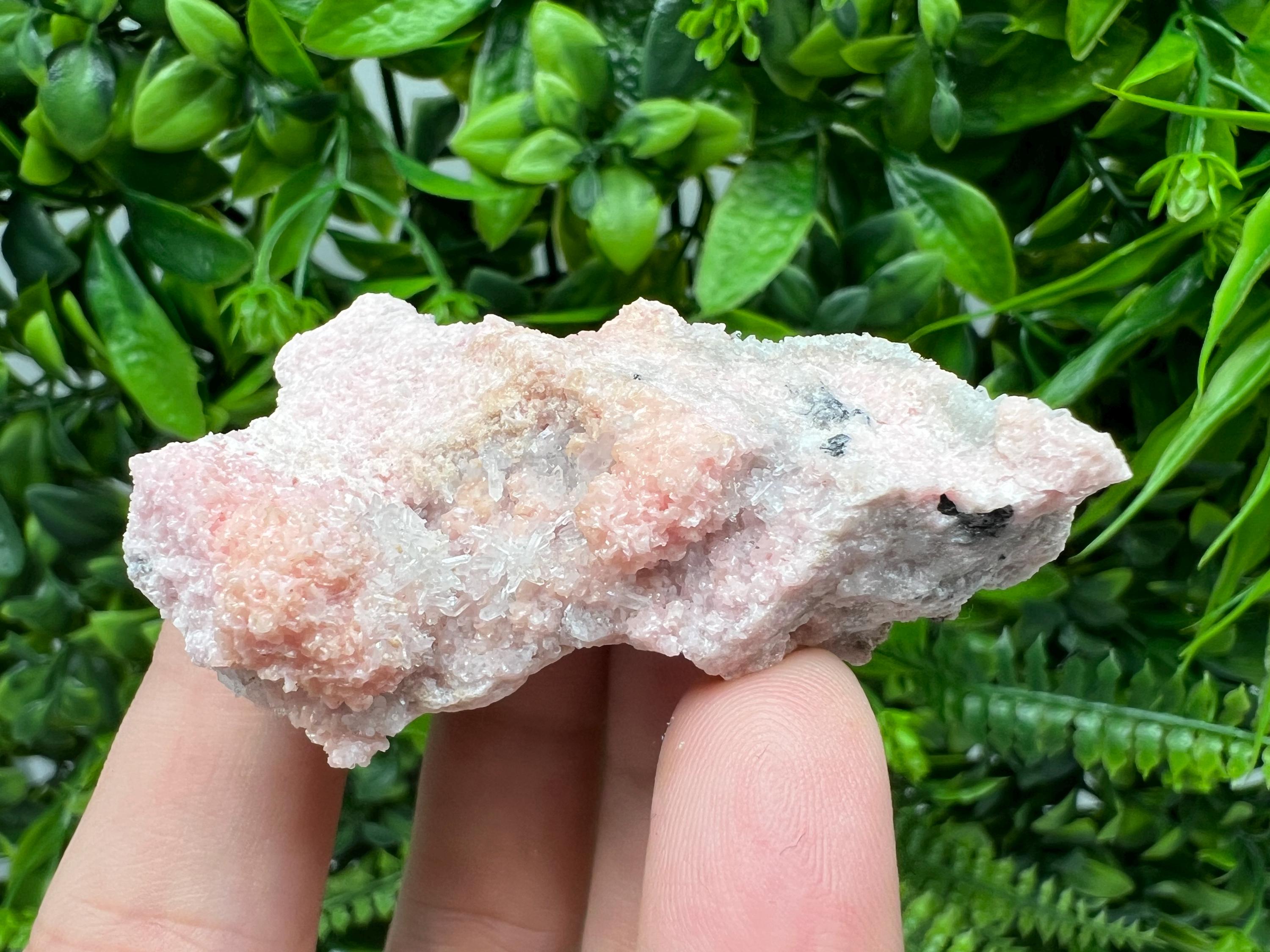 Beautiful Rhodochrosite perfect pink colour Starnica Mine Davidcovo Bulgaria natural minerals souvenir crystal gift home decor stone gift
