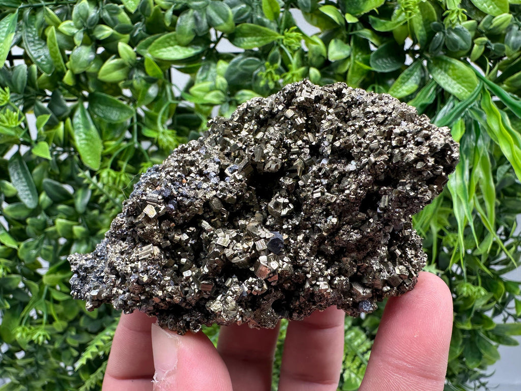 Rainbow Pyrite with Calcite, Natural Mineral Souvenir, Bulgaria