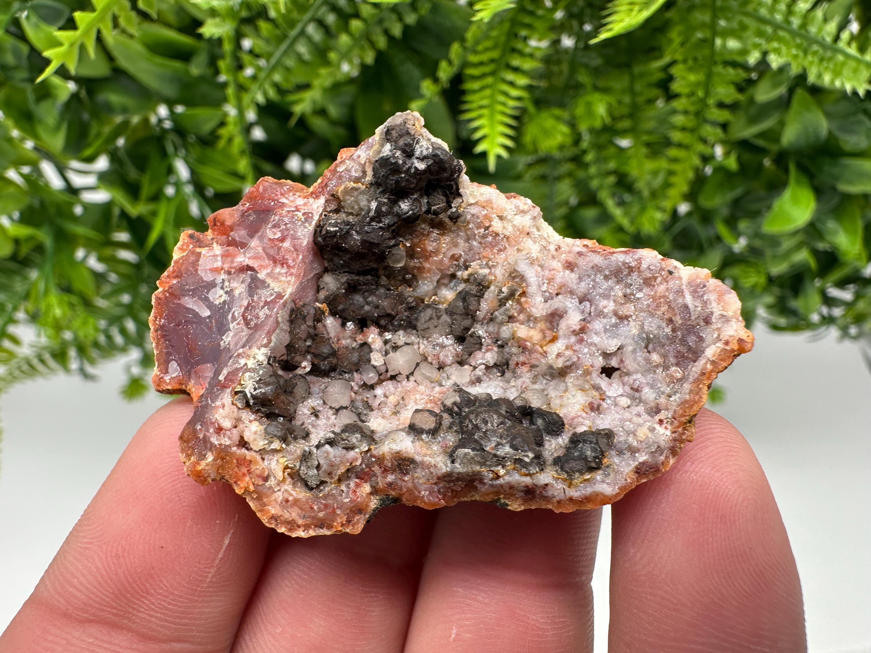 Moroccan Red Chalcedony Crystal Specimen: Rare Mineral Gift
