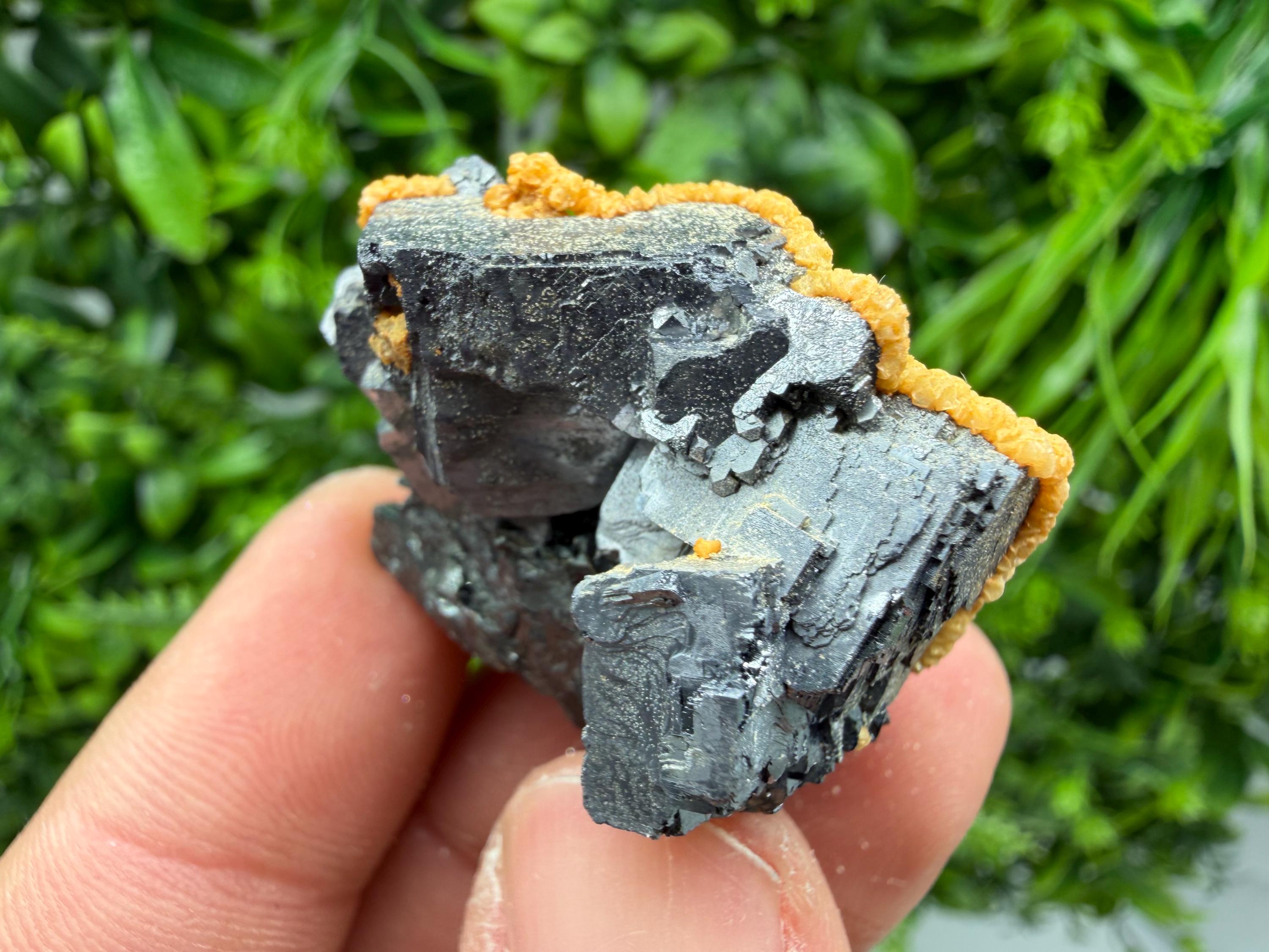 Skeletal Galena with Dolomite: Krushev Dol Mine, Bulgaria