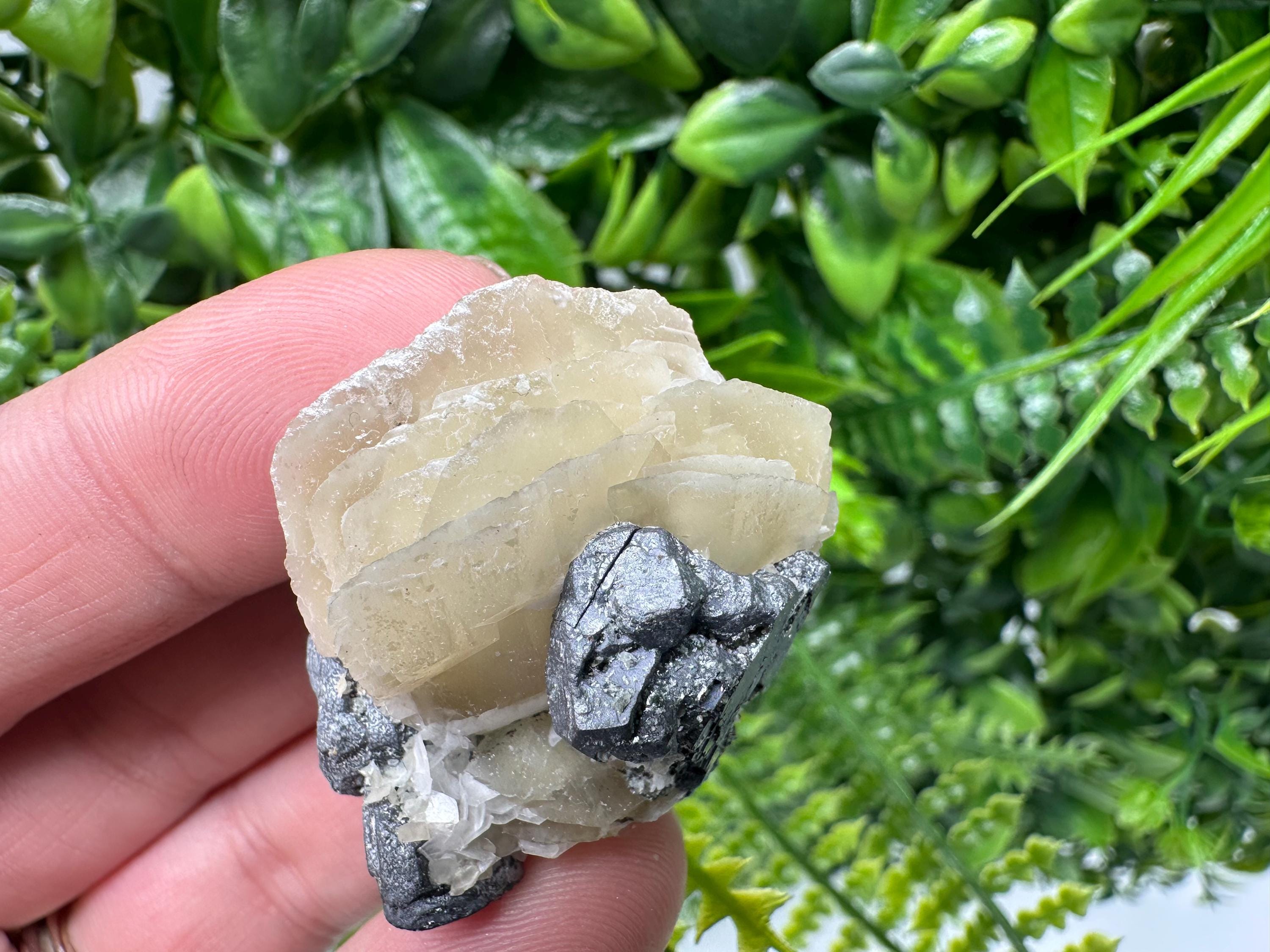 Calcite Galena Mineral Specimen: Bulgaria Home Decor Stone