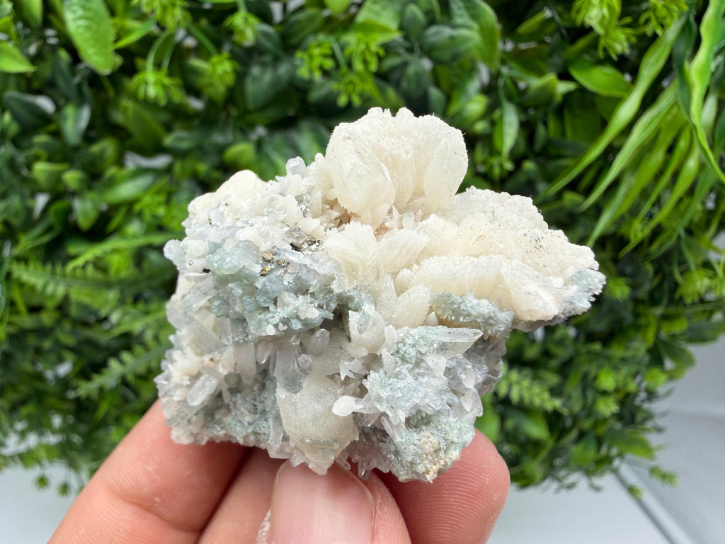 White Calcite Quartz Cluster Mineral Specimen, Krushev Dol Mine, Bulgaria Collection