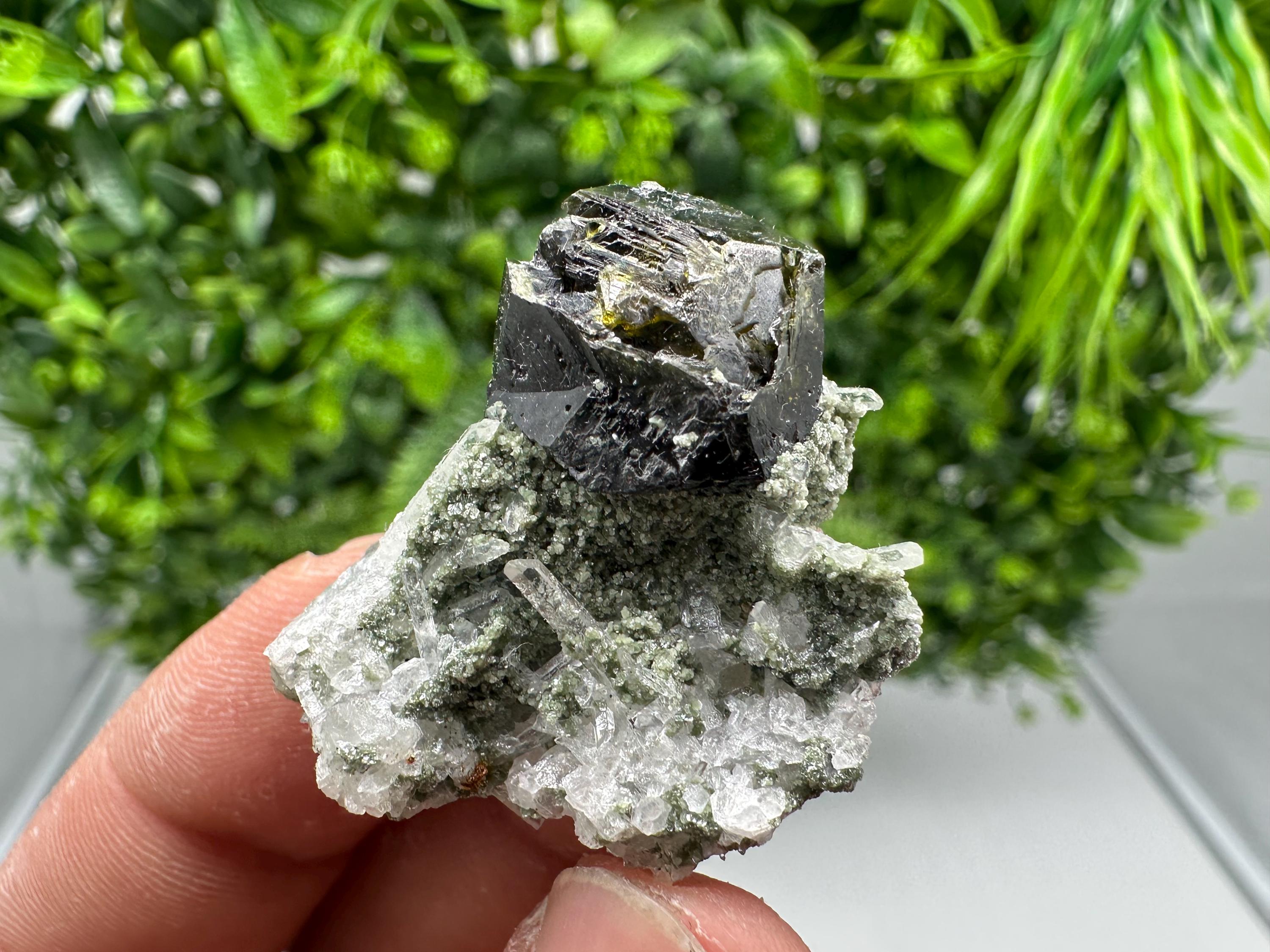 Stunning Sphalerite on  Quarzt from Borieva mine,Madan,Bulgaria,natural,collection mineral specimen,home decor crystal,gift,collection