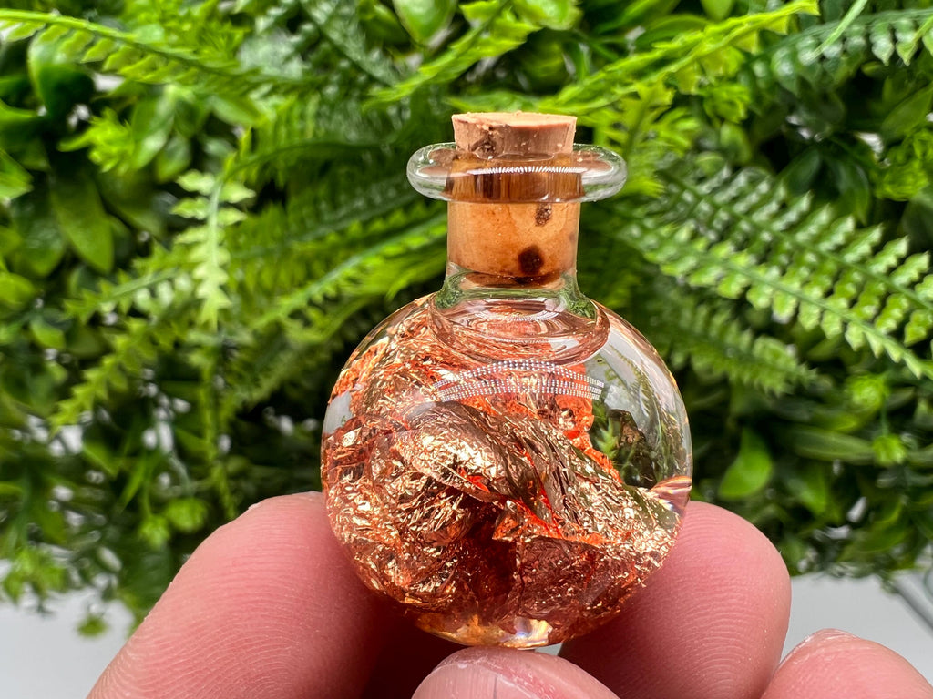 ONE(1)Stunning BOTTLE real gold,Silver Argento,Copper Rame,raw gold Flakes,minerals specimen,home decor,gift idea,souvenir,real gold,22carat