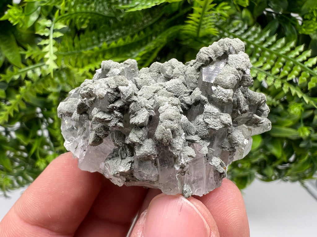 Calcite Quartz on Chlorite Matrix, Borieva Mine Mineral Specimen