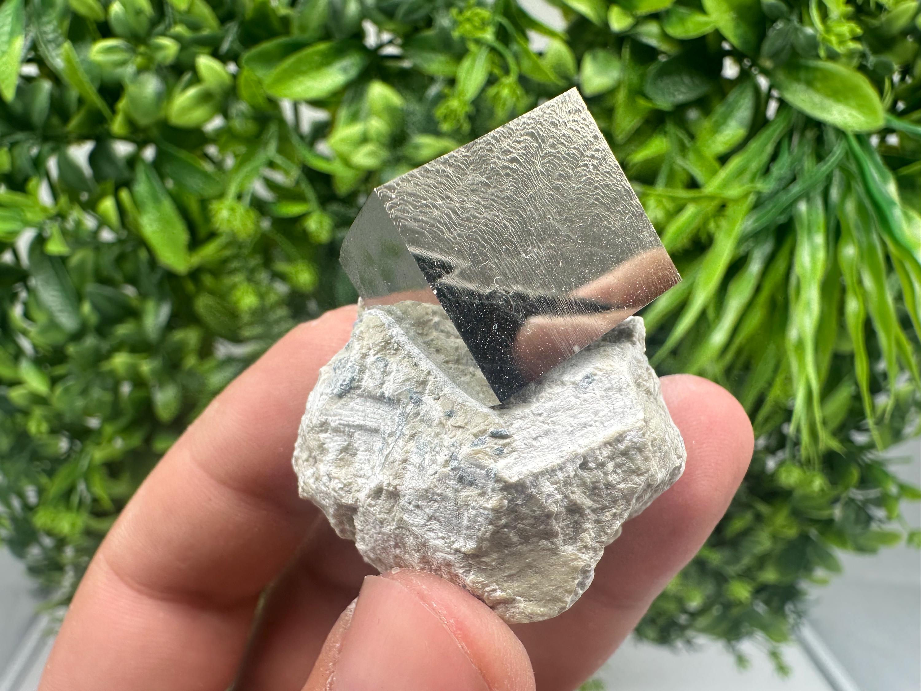 Large Pyrite Cube on Matrix, Navajun Spain, Home Decor Stone