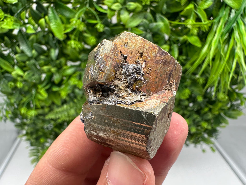 Wonderful Rainbow Pyrite whit Calcite,natural minerals souvenir Crystal,collection stone,rare minerals,home decor,Borieva Bulgaria
