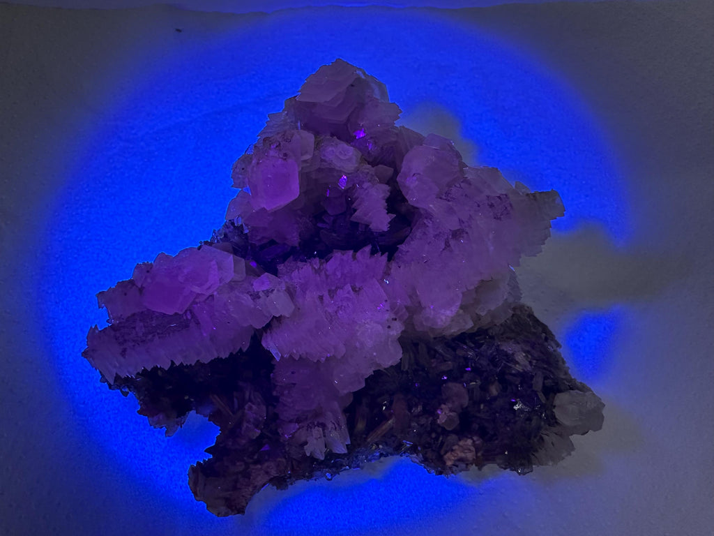 Quartz Crystal with Calcite and Chlorite - Borieva Mine, Bulgaria