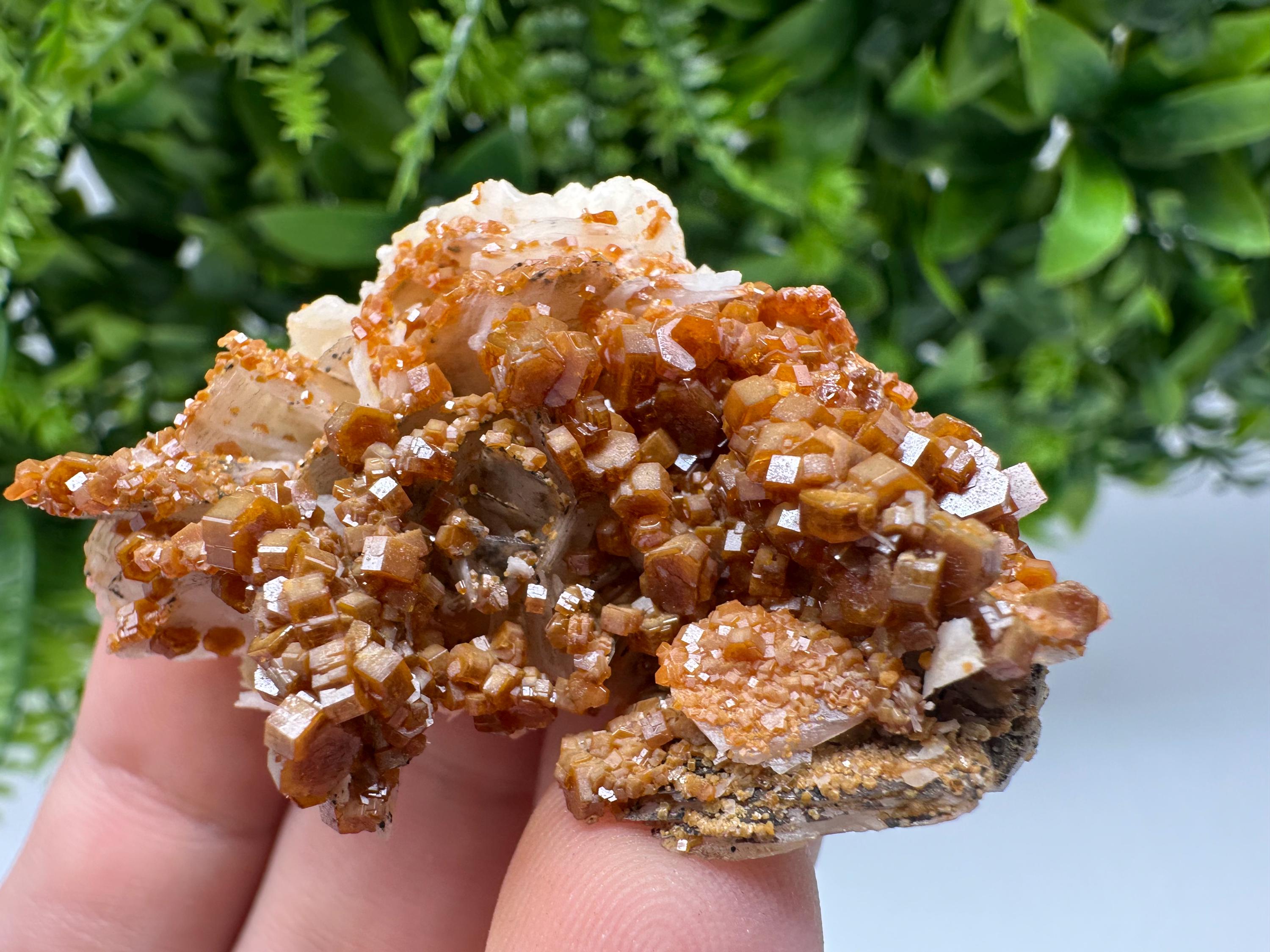 Red Vanadinite on Barite from Marocco,crystal minerals Speciment cluster Vanadinite crystal Vanadinite Geology Vanadinite cluster minerals