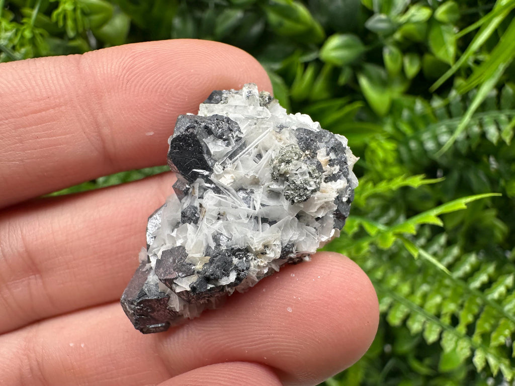 Galena Spinel with Quartz and Calcite, Borieva Mine Mineral Specimen