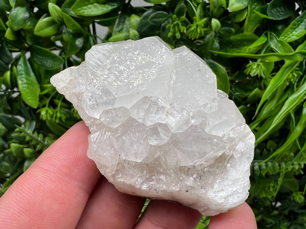 Transparent Apophyllite on Chalcedony, Natural Crystal Mineral Specimen, India