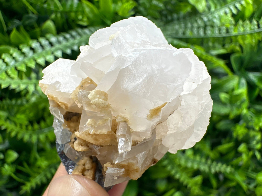 Krushev Dol Calcite on Quartz, Bulgaria Mineral Specimen