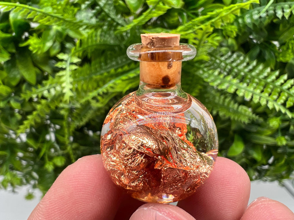 ONE(1)Stunning BOTTLE real gold,Silver Argento,Copper Rame,raw gold Flakes,minerals specimen,home decor,gift idea,souvenir,real gold,22carat