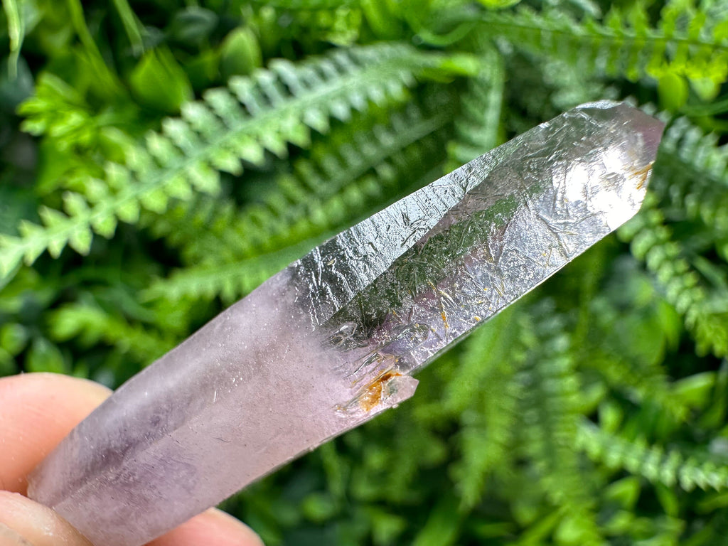 Amethyst Phantom Quartz Crystal, Chalcedony Chlorite Inclusions, Bulgaria