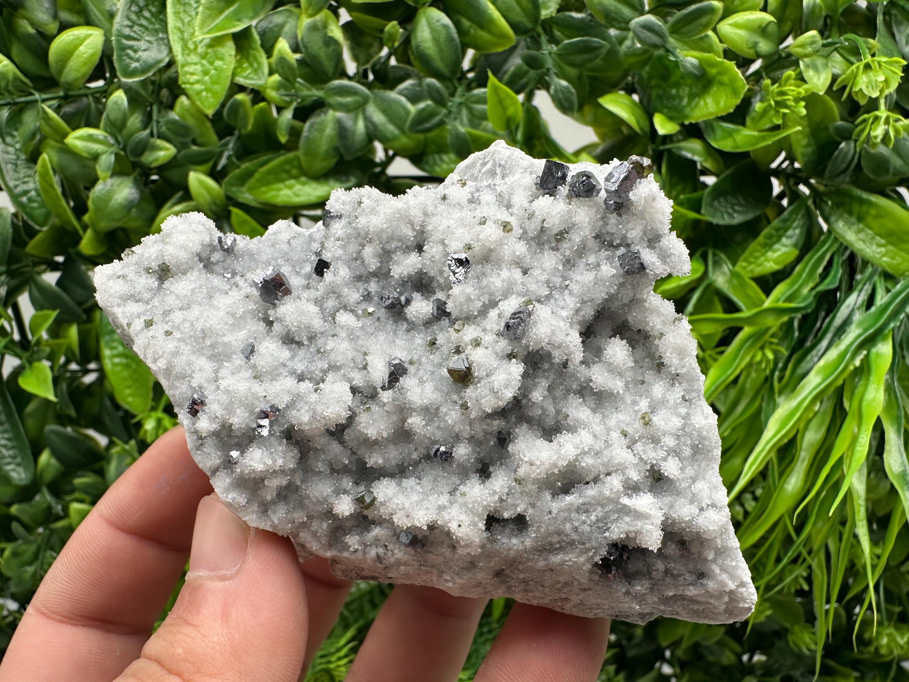 Mirror Galena with Cleiophane on Chalcedony, Madan Bulgaria