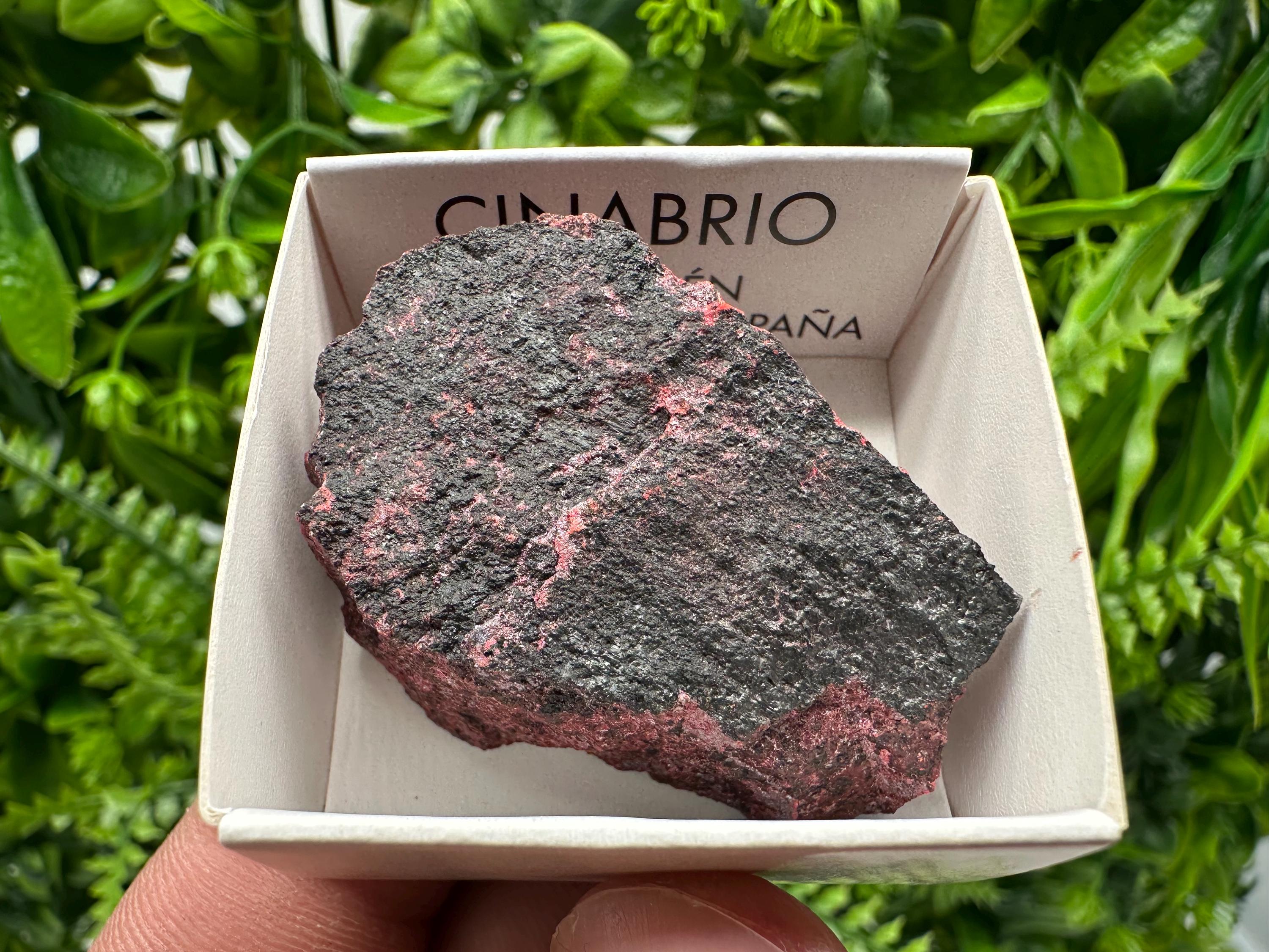 Red Cinnabar Crystal Specimen: Raw Mineral from Almaden, Spain