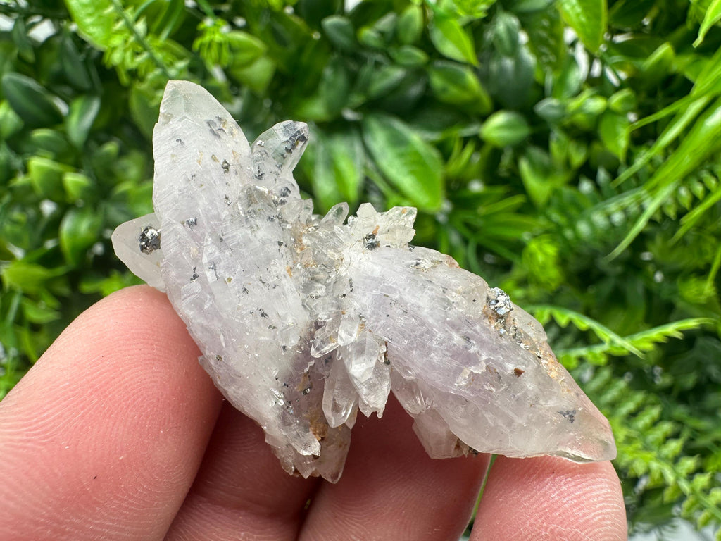 Amethyst Phantom Quartz with Chalcedony and Chlorite Inclusions