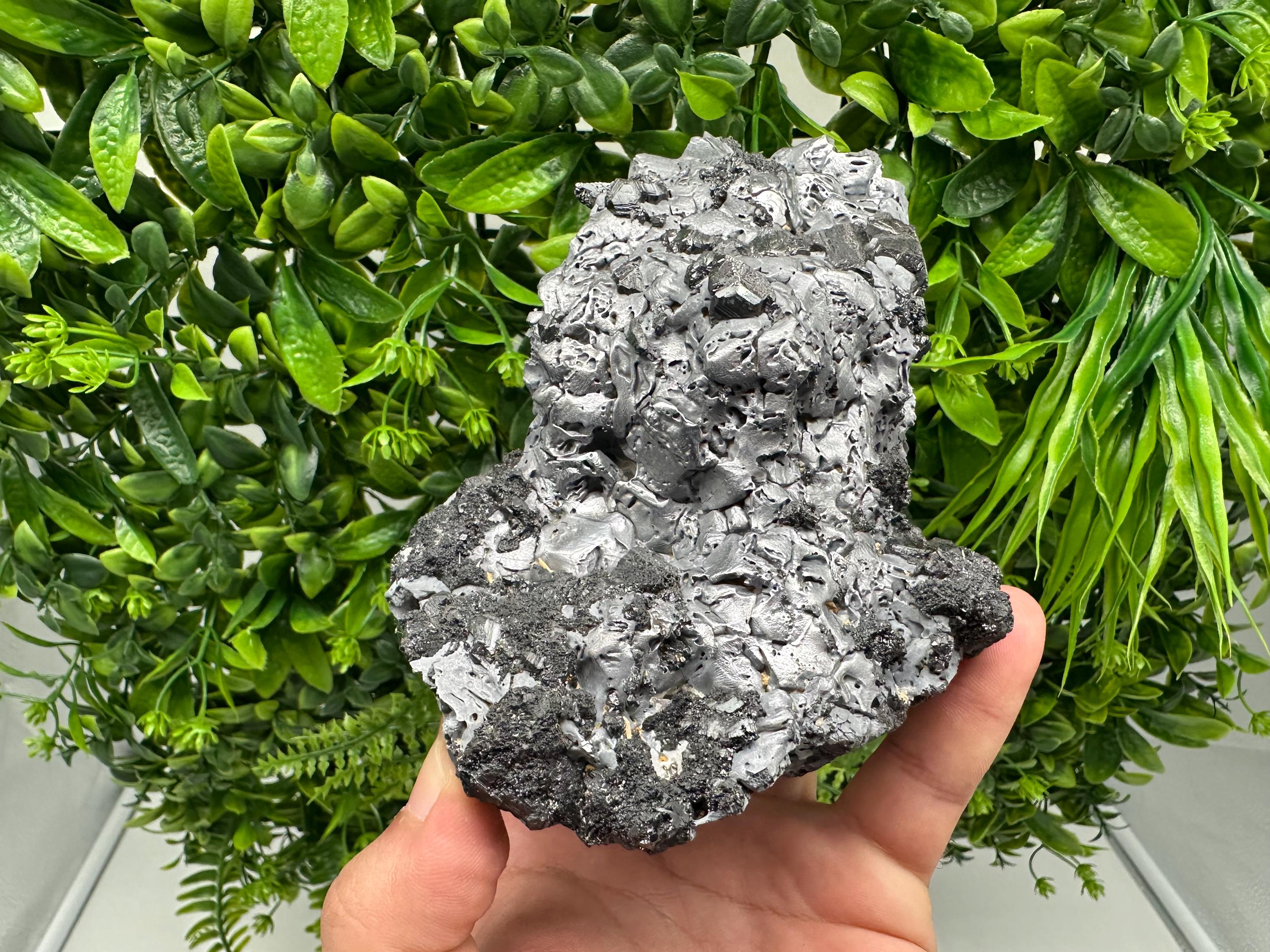 Mirror Galena Mineral Specimen: Borieva Mine, Bulgaria - Home Decor Stone
