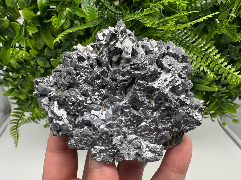 Skeletal Galena Specimen: Mirror-Like Mineral Decor from Bulgaria
