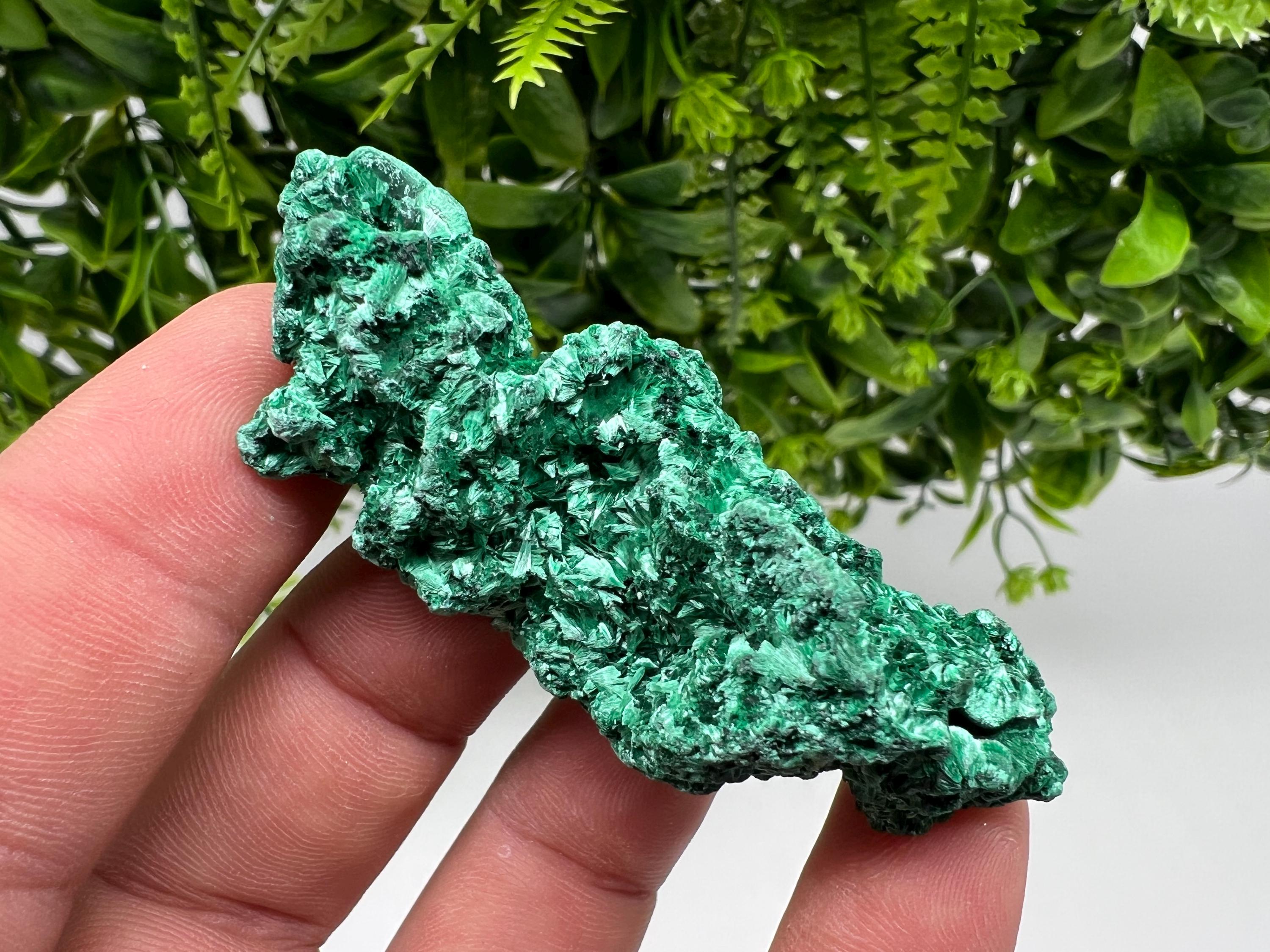 Polished Green Malachite Crystal, Congo Mineral Specimen