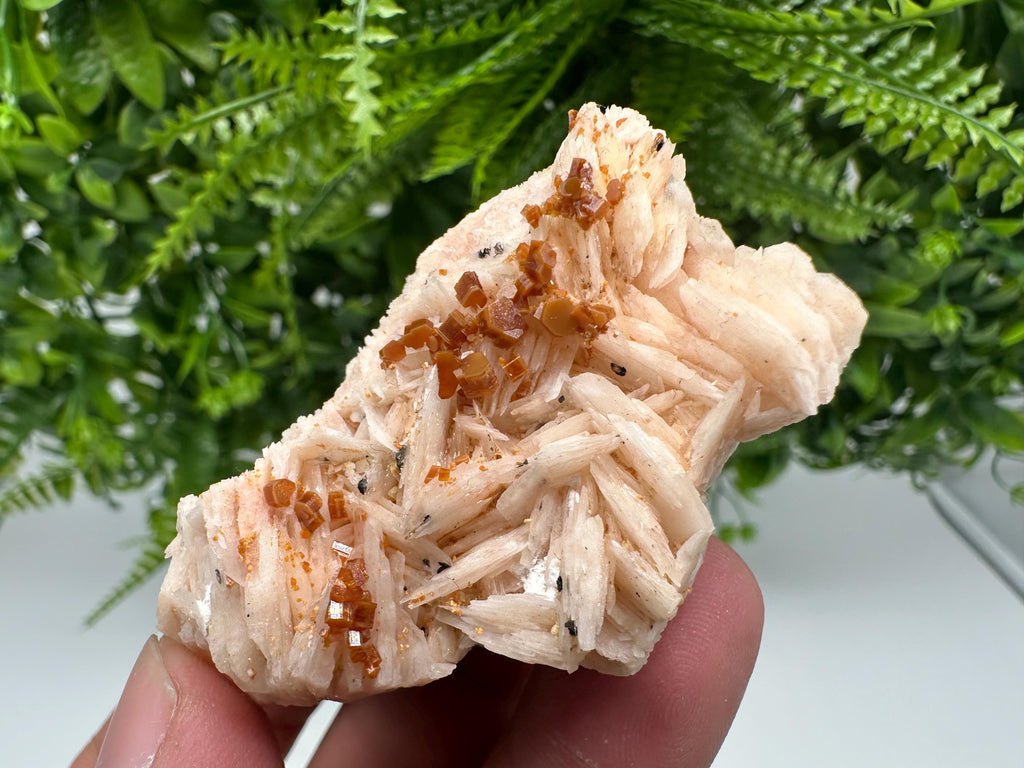 Red Vanadinite on Barite, Moroccan Crystal Specimen