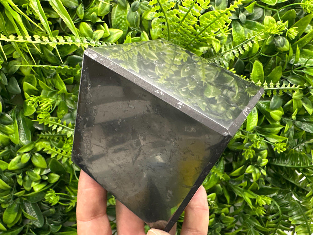 8cm Shungite Crystal Cube: EMF & 5G Protection, Healing Stone