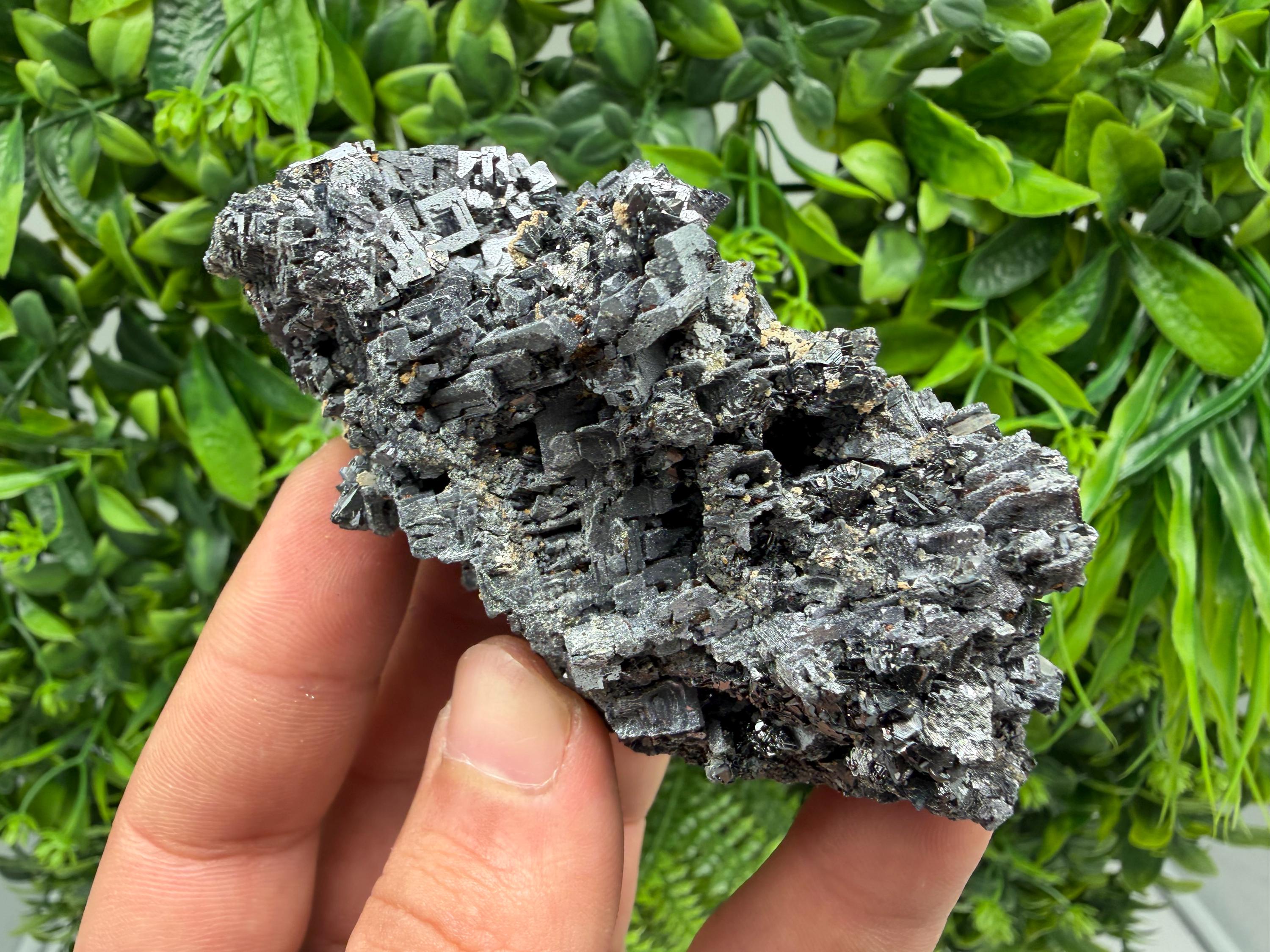 Aesthetic Natural shiny Galena whit Siderite and Quartz from 9 th September mine,Bulgaria,collection specimen,rare galena,Galena cluster