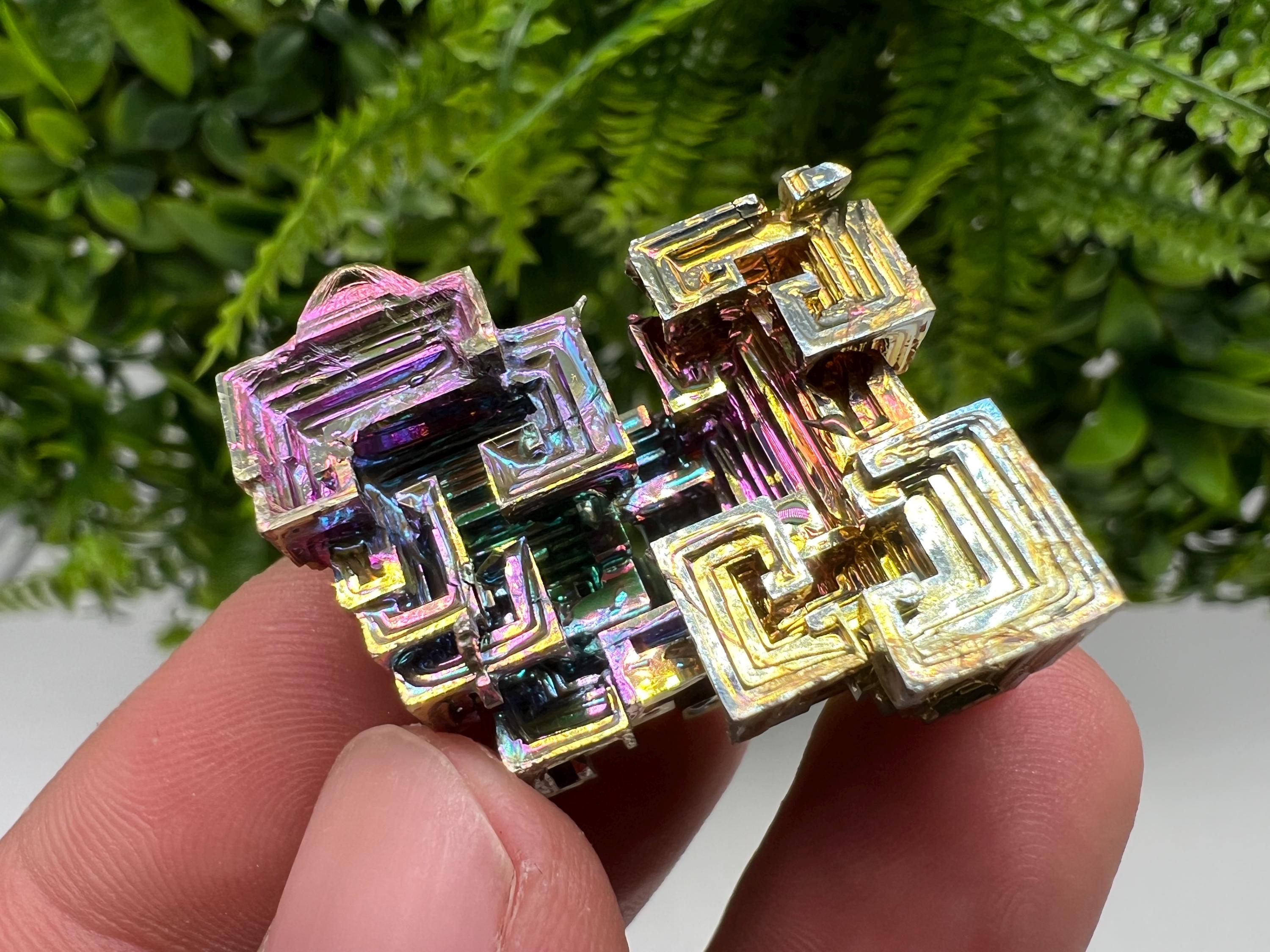 Rainbow Bismuth Crystal: Rare Gemstone Collection