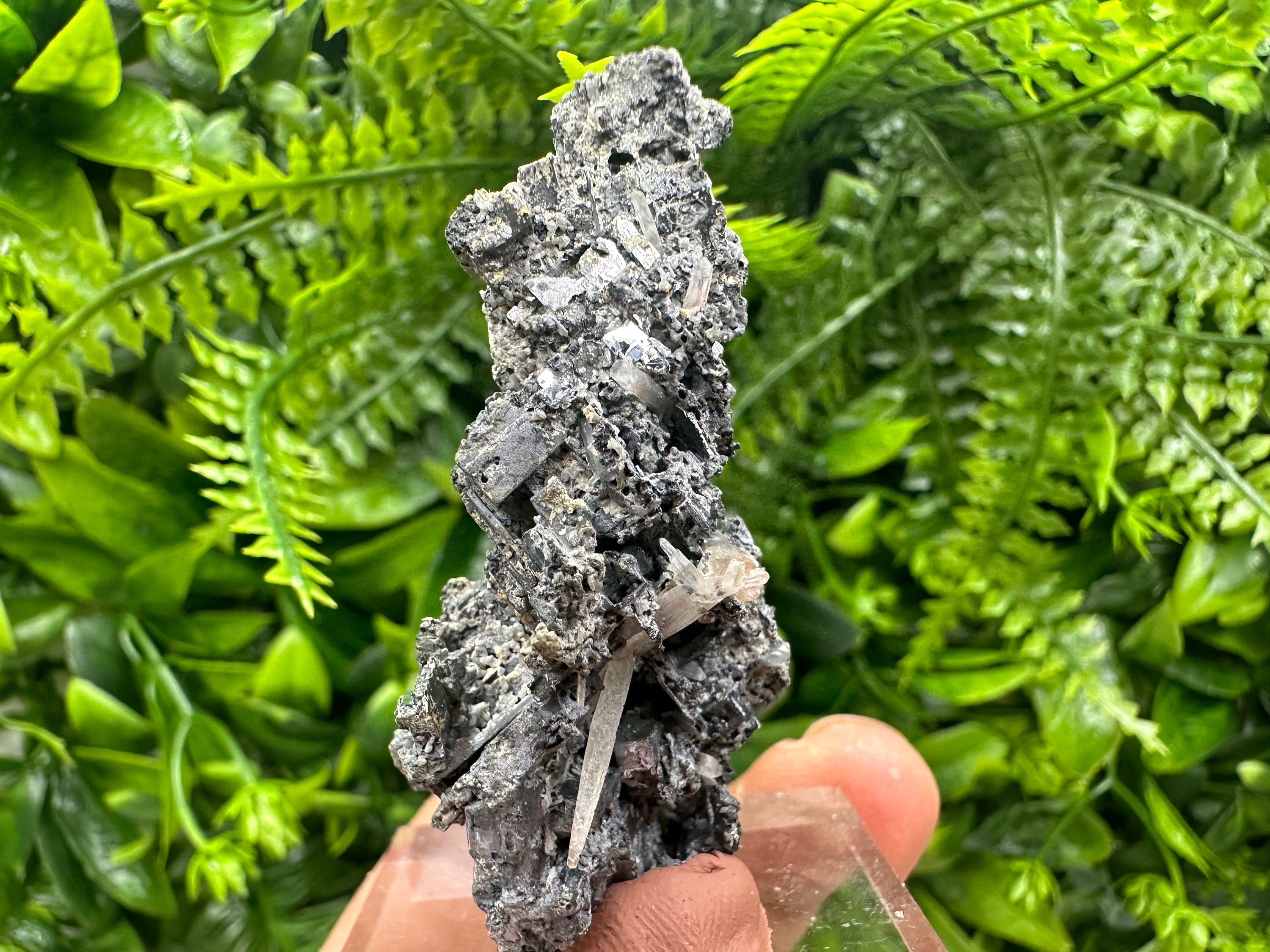 Rare Skeletal Galena Cluster, Bulgaria Mineral Specimen