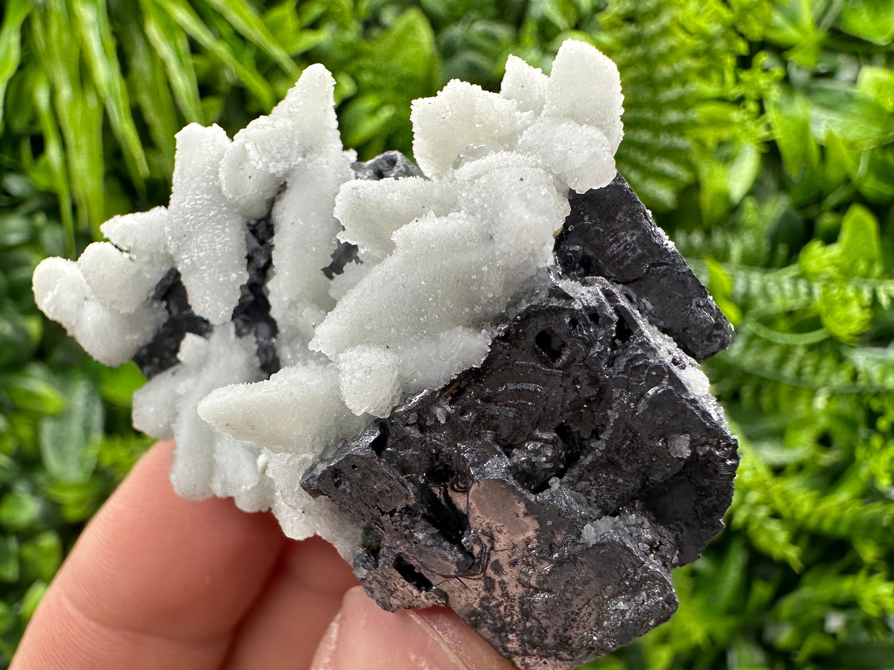 Rare Calcite on Galena: Borieva Mine, Bulgaria