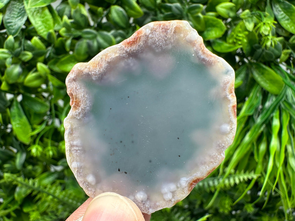 Small Agate Slice: Polished Quartz Crystal Coaster - Spiritual Healing Stone