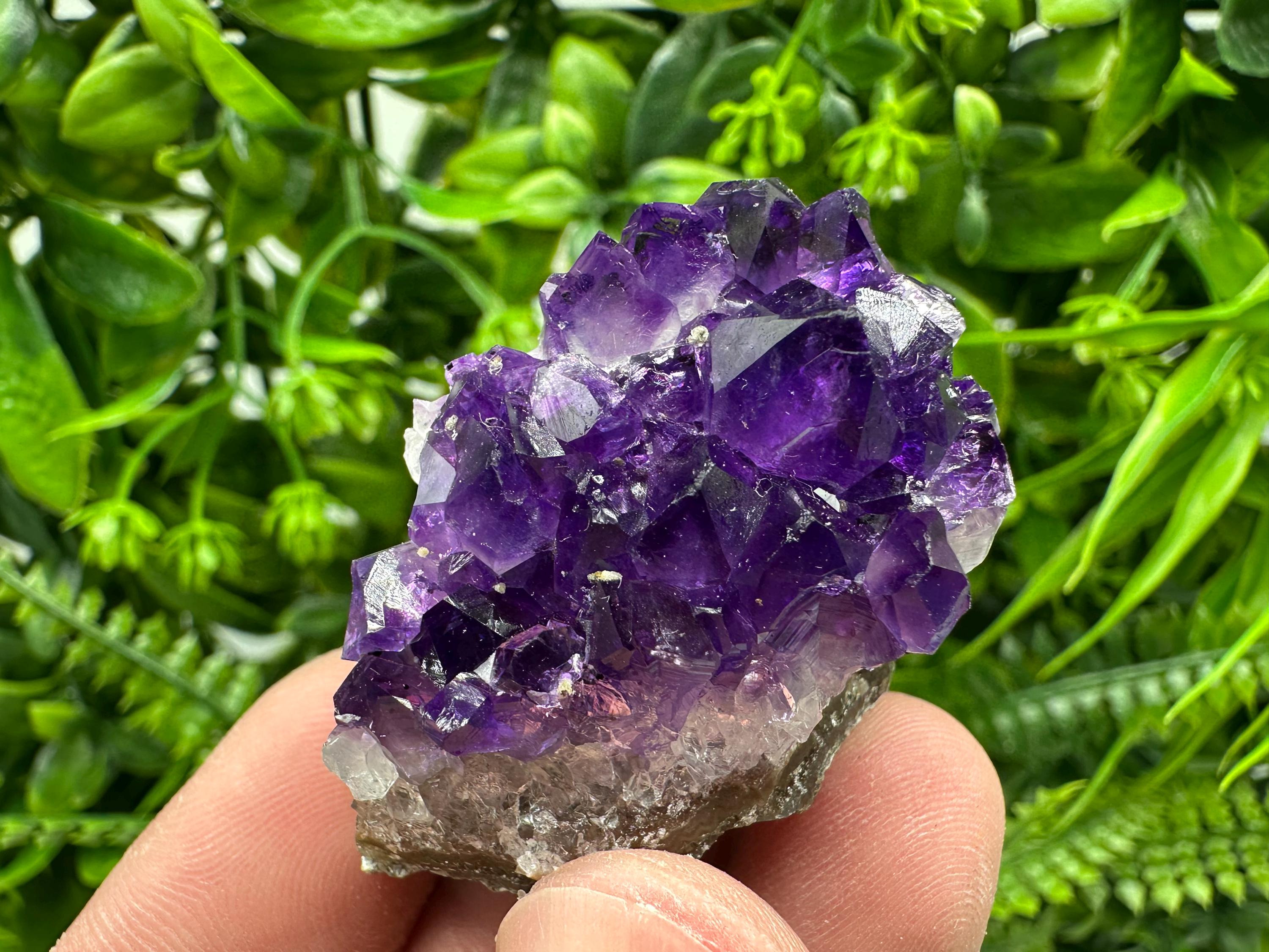 Uruguay Amethyst Cluster: Natural Purple Quartz Crystal, Home Decor