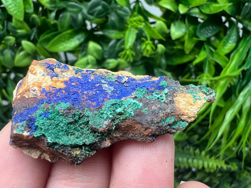 Azurite Malachite Mineral Specimen: Moroccan Blue Green Crystal, Home Decor