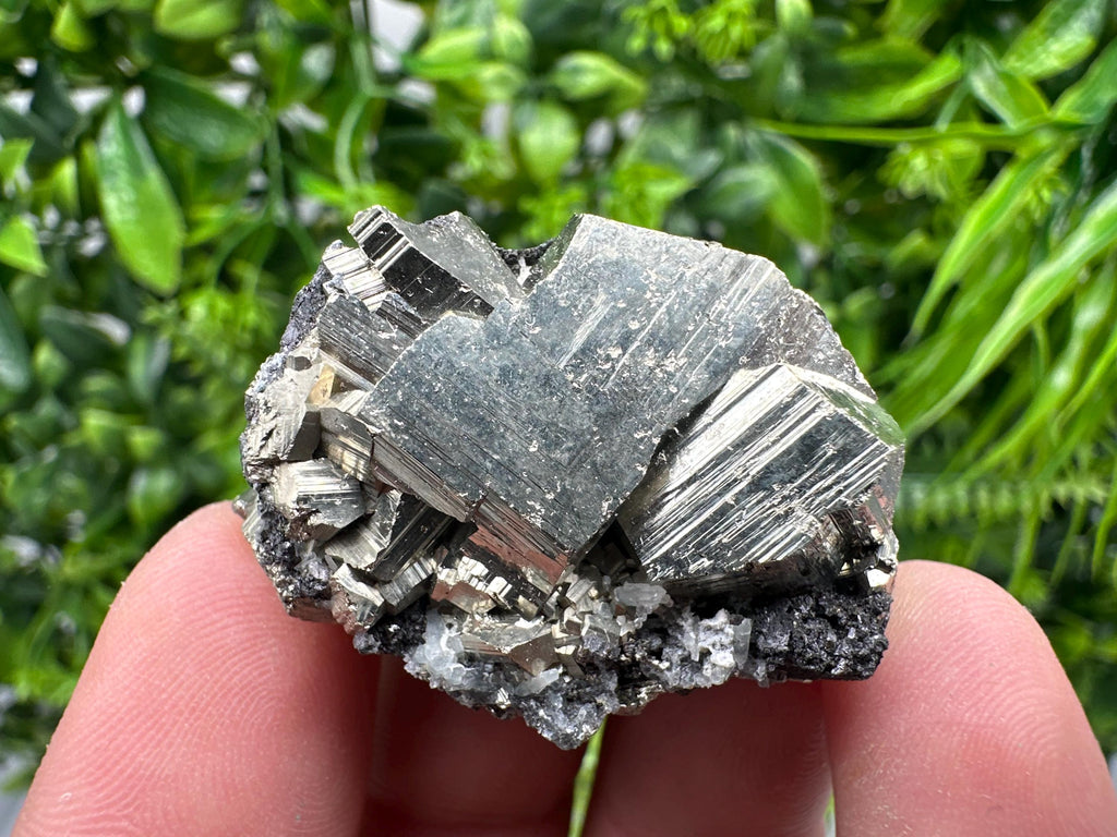 Pyrite on Sphalerite Mineral Specimen, Rare Crystal Decor