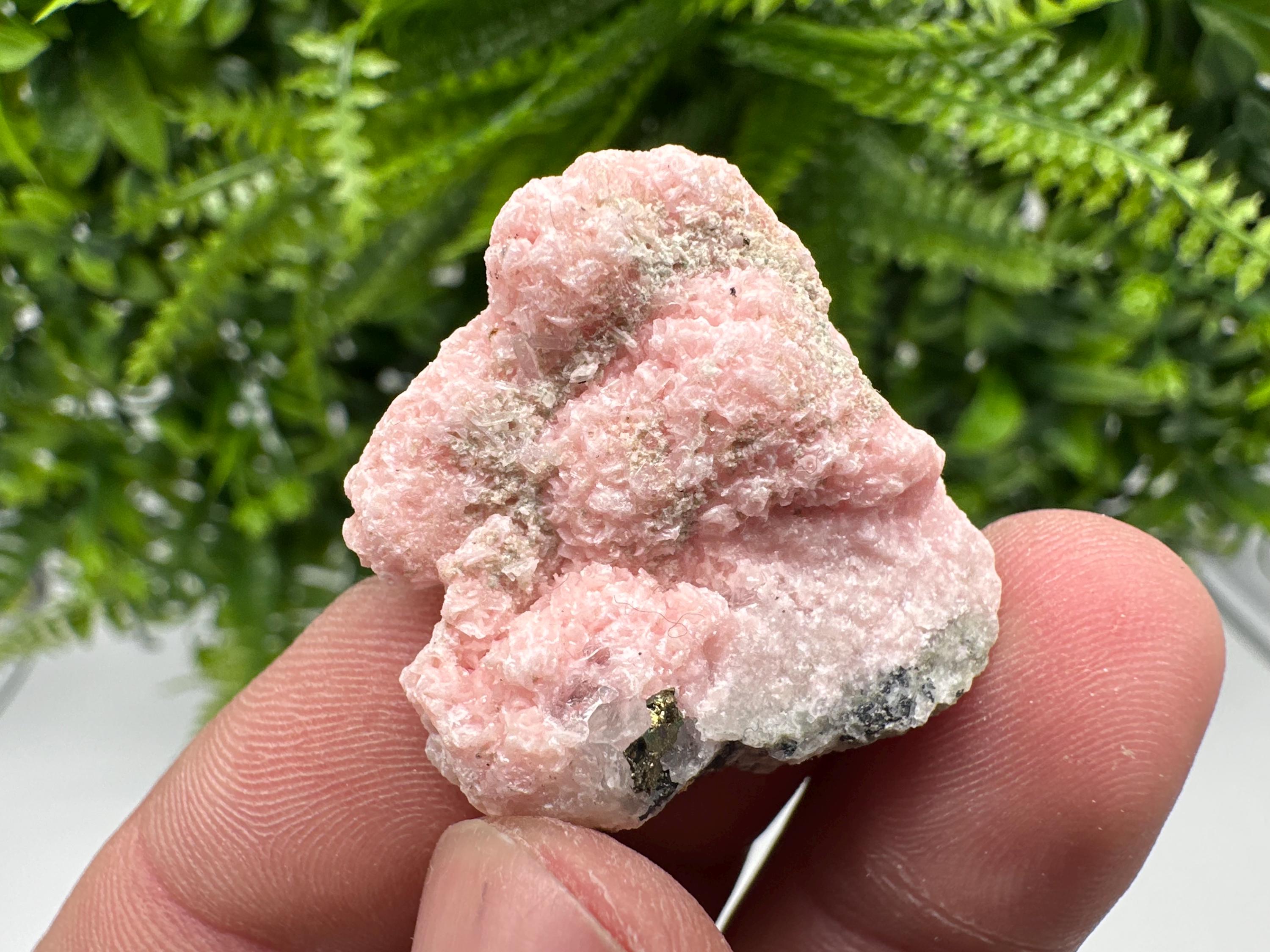 Rhodochrosite on Quartz, Starnica Mine, Bulgaria Mineral Specimen