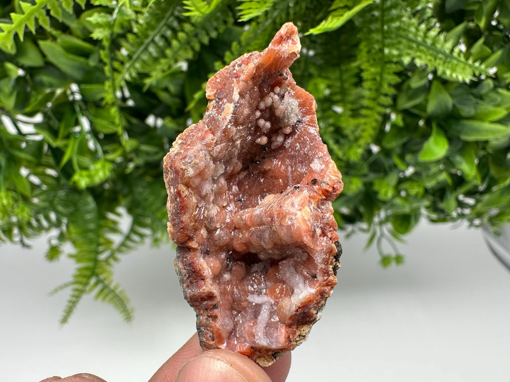 Moroccan Red Chalcedony Crystal Specimen: Rare Mineral Souvenir