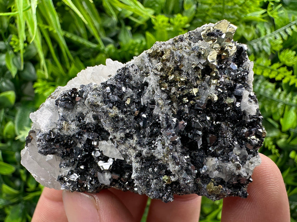 Galena Sphalerite Calcite on Quartz, Borieva Mine Bulgaria