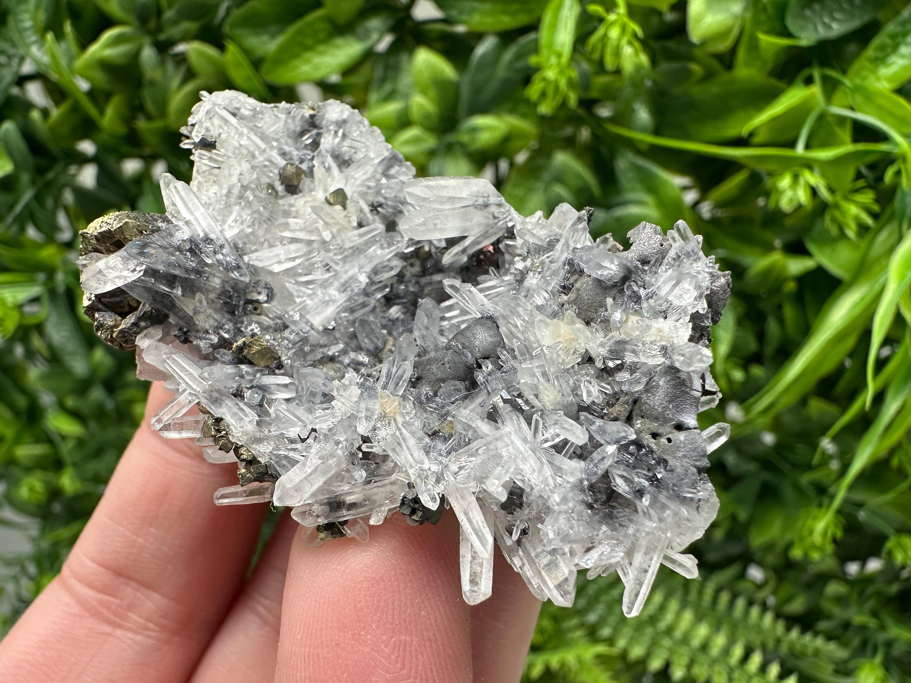 Wonderful Sphalerite Chalcopyrite on  Quartz whit Galena feom 9 th September mine,Bulgaria,natural,collection mineral specimen,gift