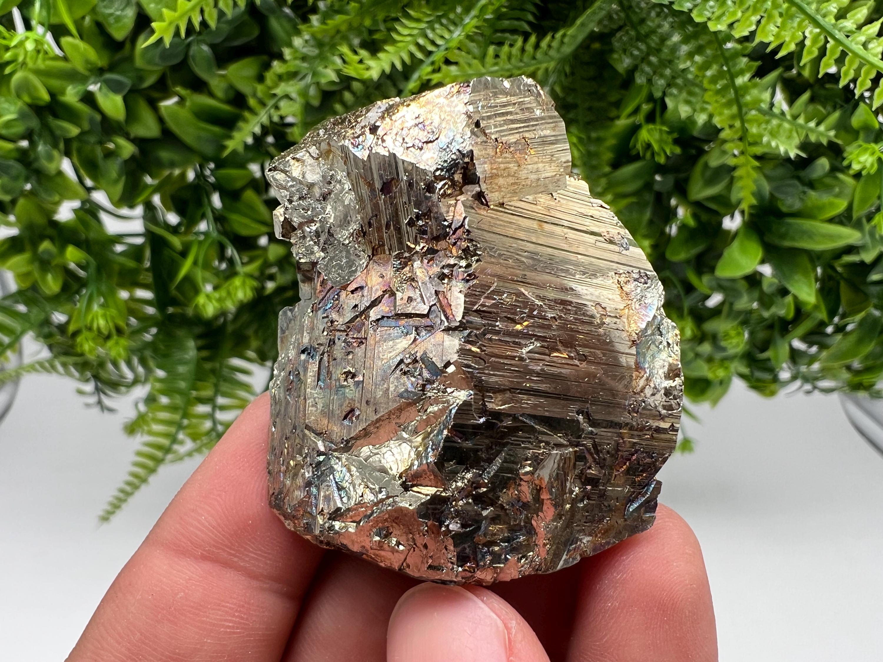 Rainbow Pyrite Hematite Cluster: Borieva Mine, Bulgaria