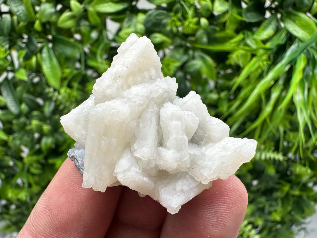 Rare Fluorescent Calcite after Barite on Chalcedony - Androvo Mine, Bulgaria
