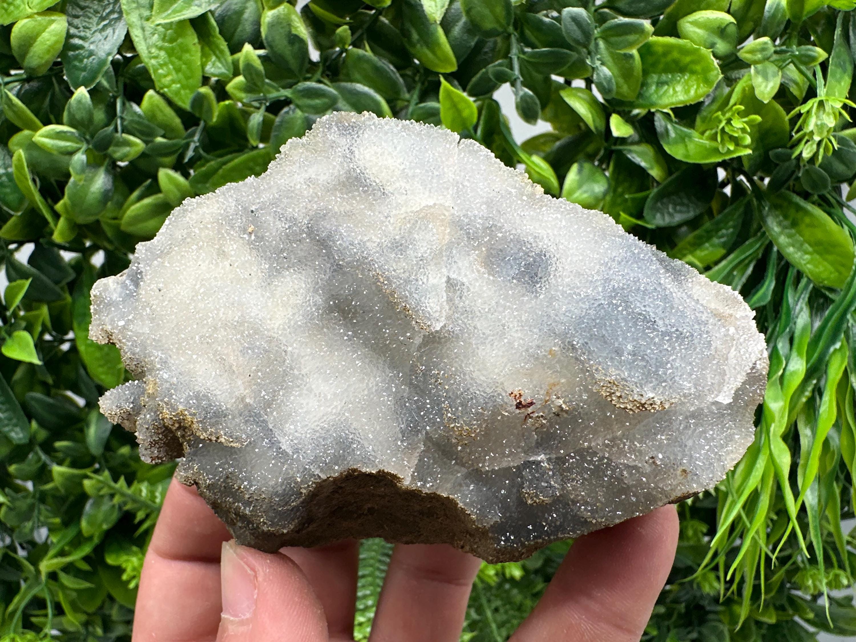 Blue Chalcedony Quartz with Chlorite Inclusions, Bulgaria Mineral Specimen