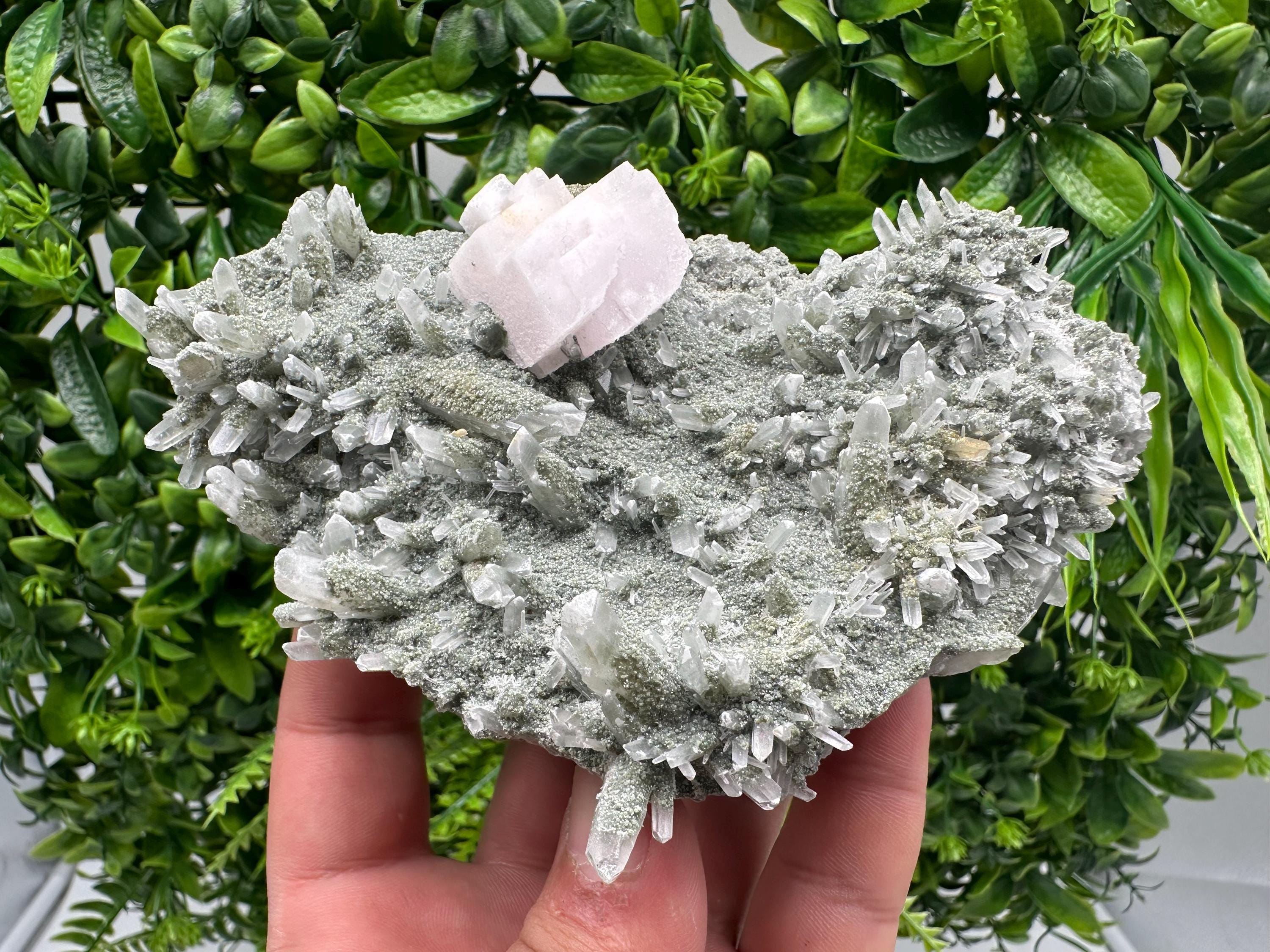 Calcite with Quartz: Natural Mineral Souvenir, Borieva Bulgaria