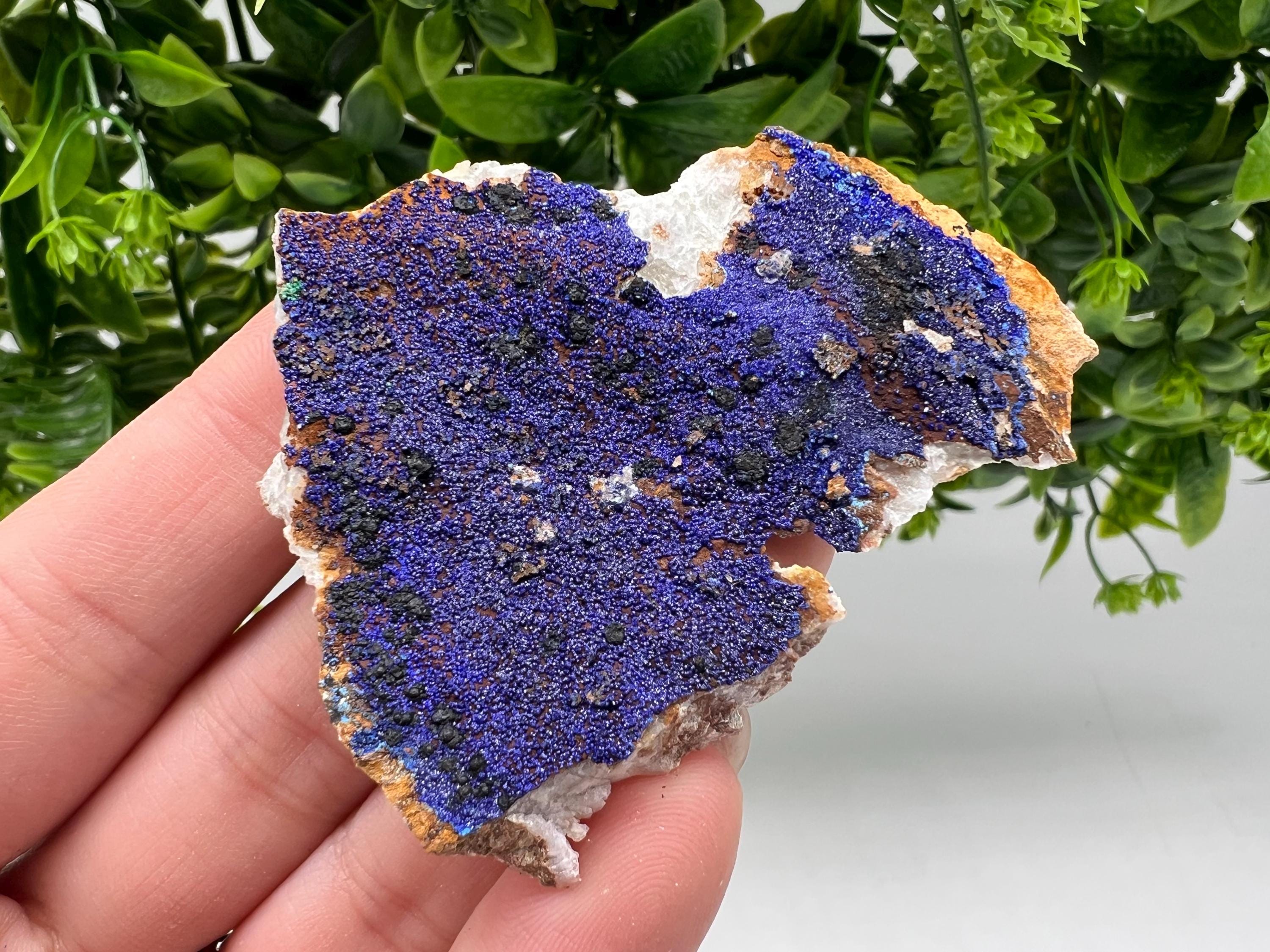 Azurite Malachite Mineral Specimen: Moroccan Blue-Green Crystal, Collector Stone