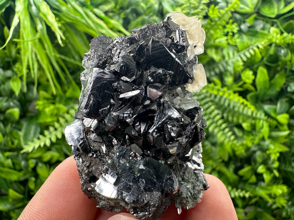 Sphalerite Galena Calcite Cluster, Borieva Mine Mineral Specimen